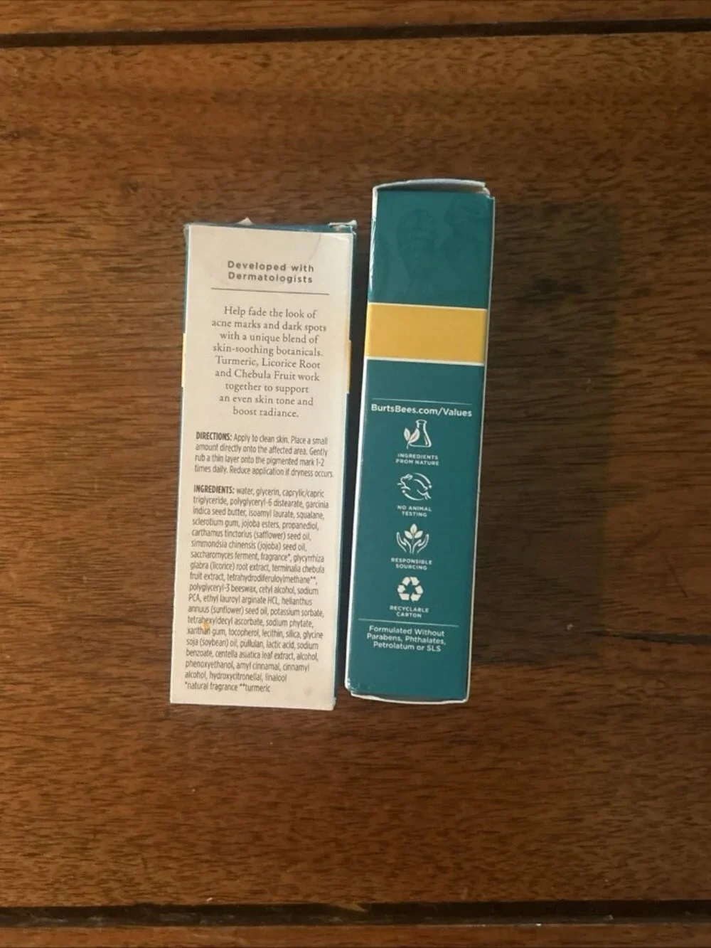 (2 Pack) Burts Bees Post Acne Mark Cream, Tumeric & Cica 0.5 Oz M10